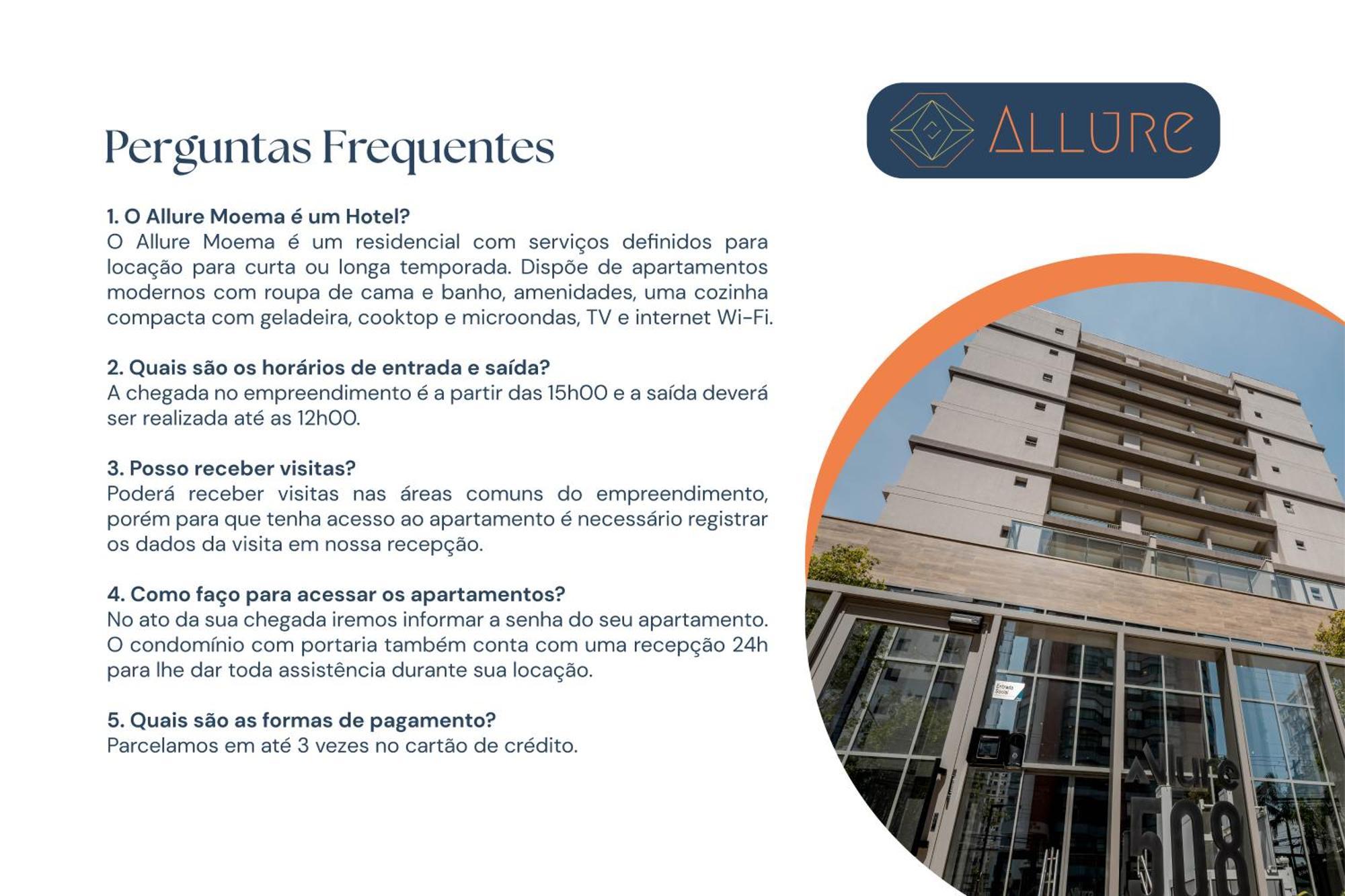 Apartamentos Studio Allure Moema - Com Cafe Da Manha Opcional, Recepcao E Valet 24 Horas เซาเปาโล ภายนอก รูปภาพ